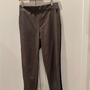 Athleisure Brown Cropped Slim Fit Pants